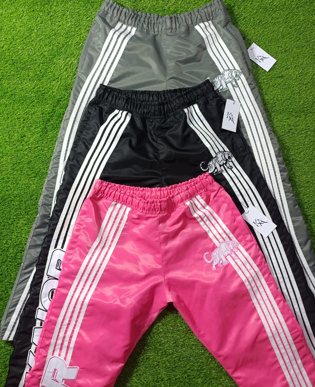 Pink Signature Nylon Pants